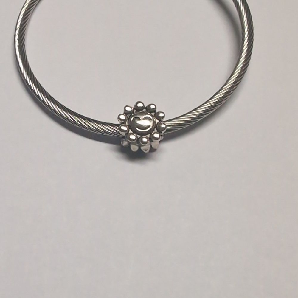 Smiley Face Flower Charm‎ for Pandora Style Bracelet